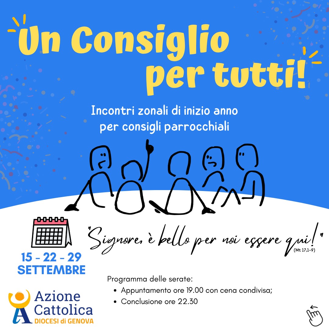 Un Consiglio per tutti! - Incontri zonali di inizio anno 2025/26